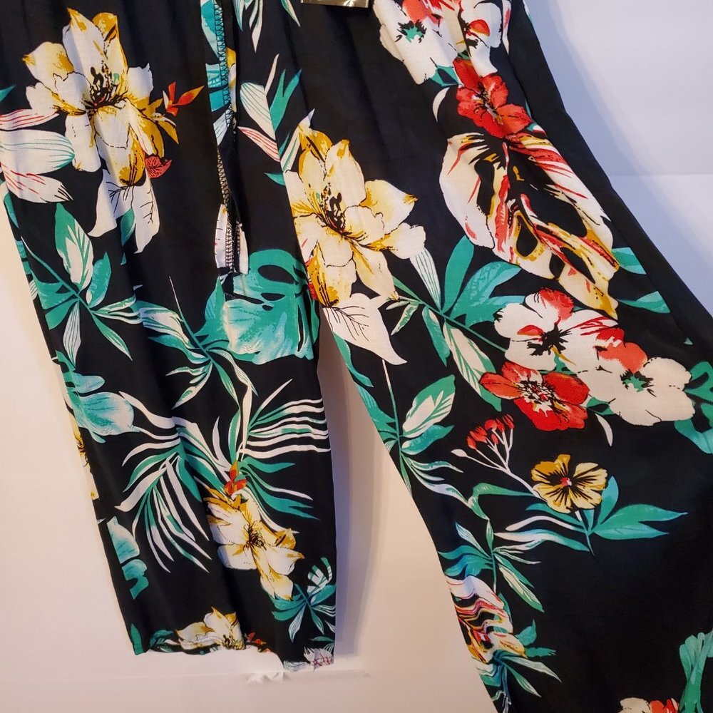 GM Fashion USA New Floral casual high waisted wide leg pants one size. - Picture 3 of 12
